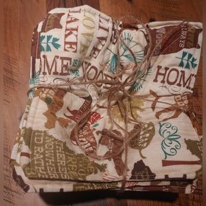 Bowl Cozy Handmade Insulated Cabin/Rustic Forest Animals - Set Of 4 New